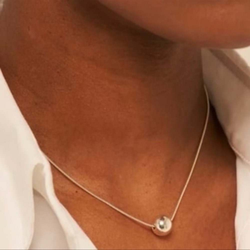 Free people tempo ball necklace chain  silver